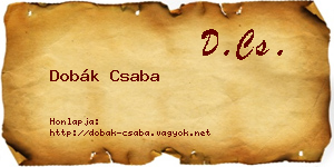 Dobák Csaba névjegykártya