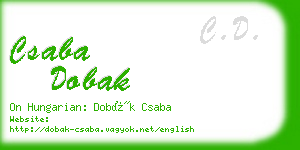 csaba dobak business card
